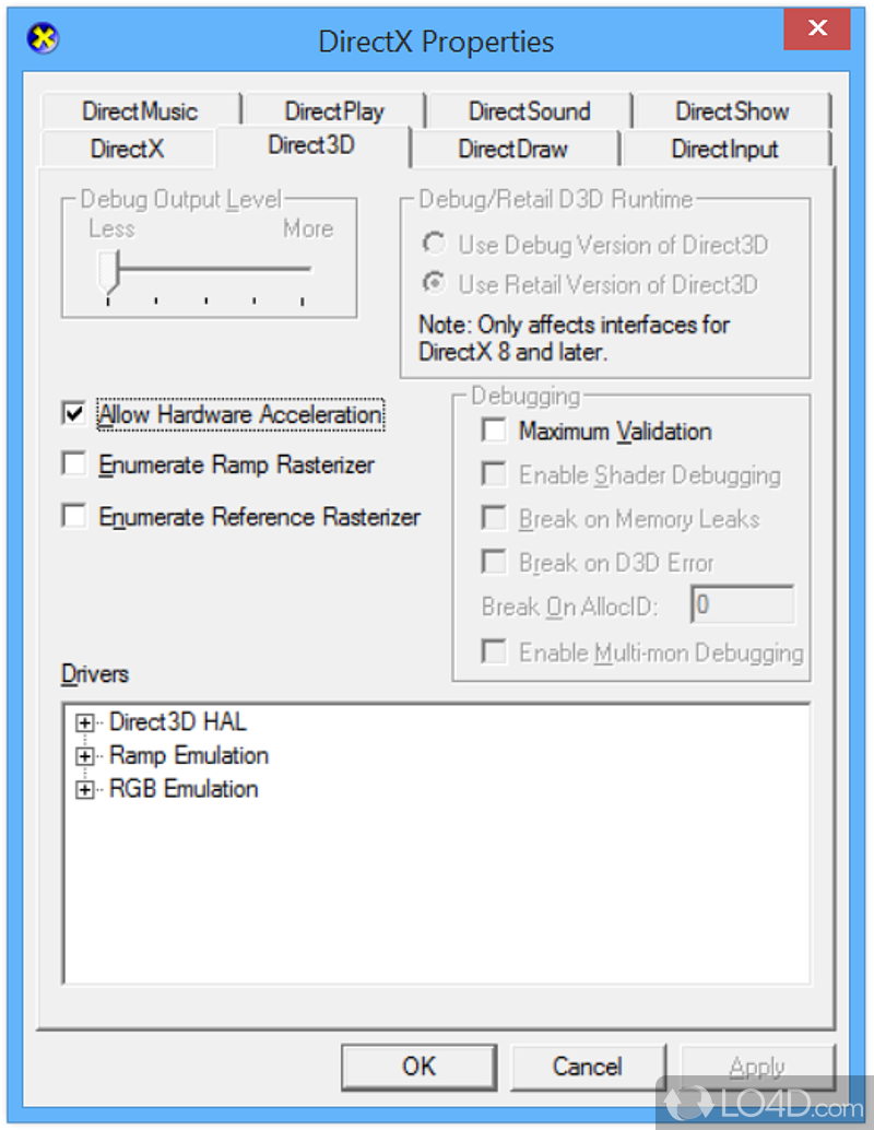 control directx 11 or 12