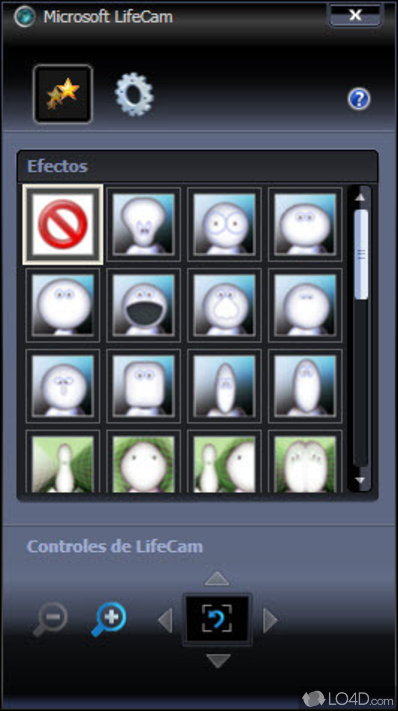 Software utility designed to manage Microsoft webcam, take screen shots - Screenshot of Microsoft LifeCam