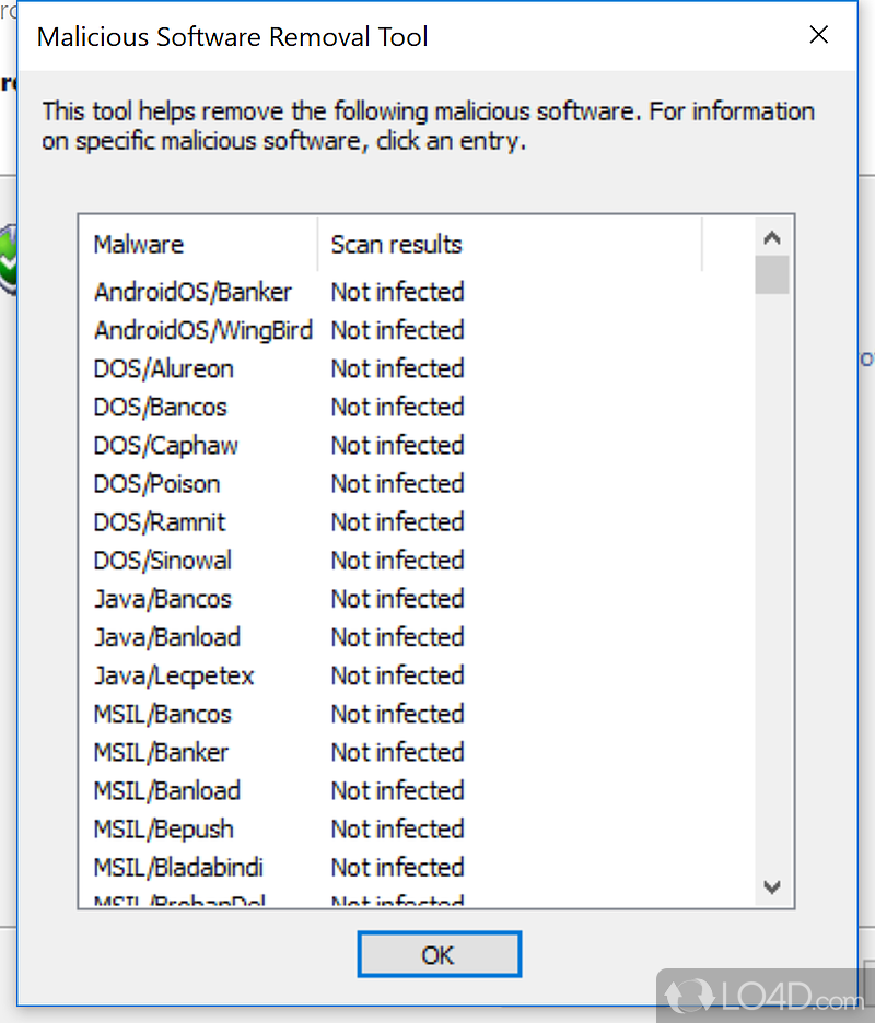 Microsoft Malicious Software Removal Tool 5.119 instaling