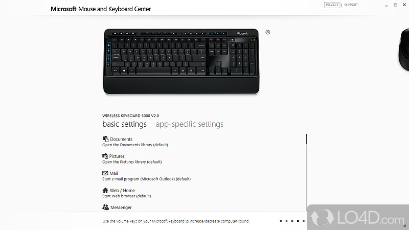 Install these devices with support for Microsoft Pro Intellimouse - Screenshot of Microsoft Mouse and Keyboard Center