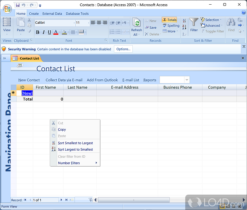 Microsoft Office 2007: Office 2007 - Screenshot of Microsoft Office 2007