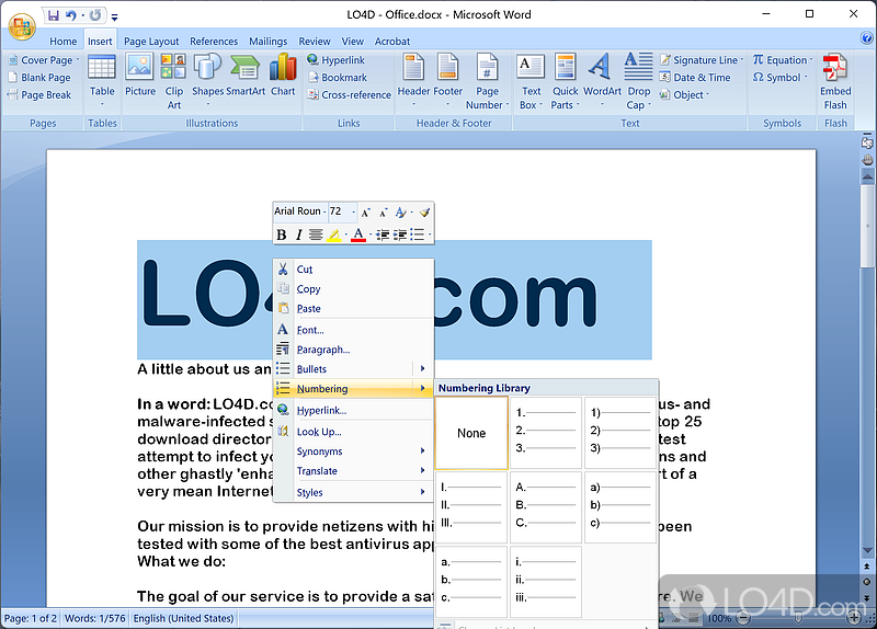 Microsoft Office 2007: Microsoft Office - Screenshot of Microsoft Office 2007