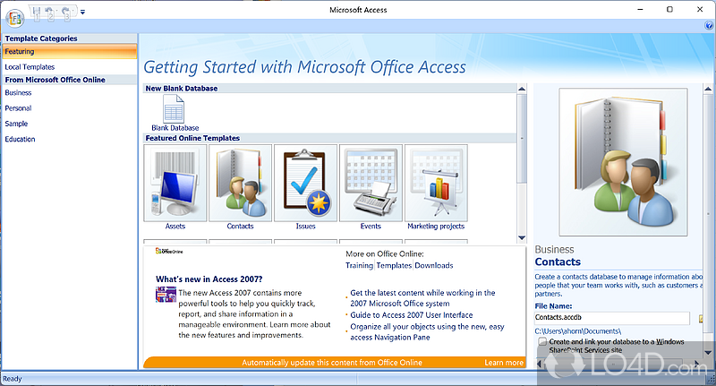 Collaborate for free with 2007 versions of Word, PowerPoint or Excel - Screenshot of Microsoft Office 2007