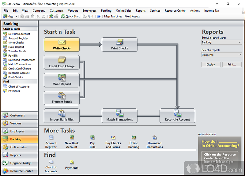 Microsoft Office Accounting Express screenshot