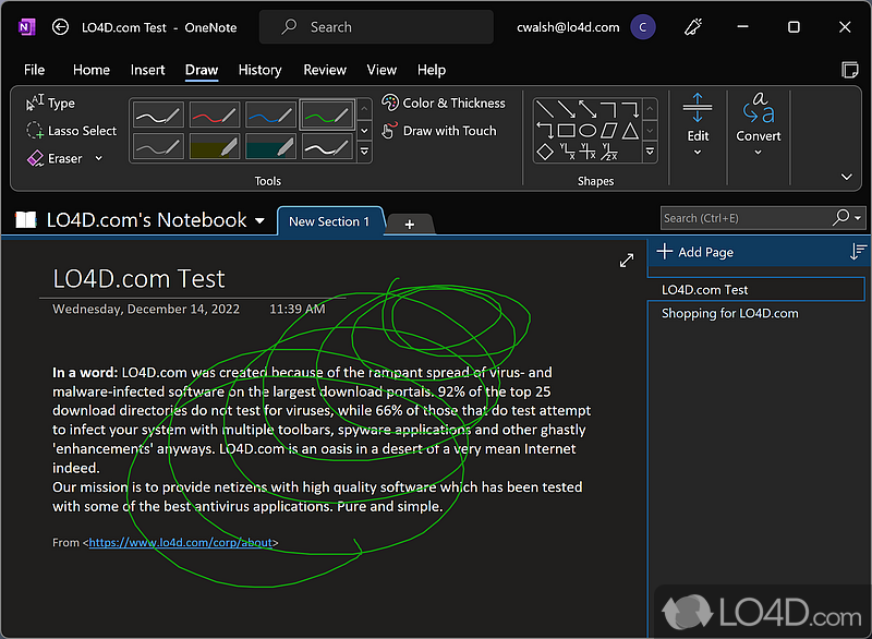 Recognizable Microsoft icons - Screenshot of Microsoft OneNote