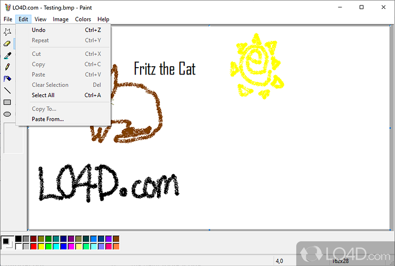 Create picture files - Screenshot of Microsoft Paint