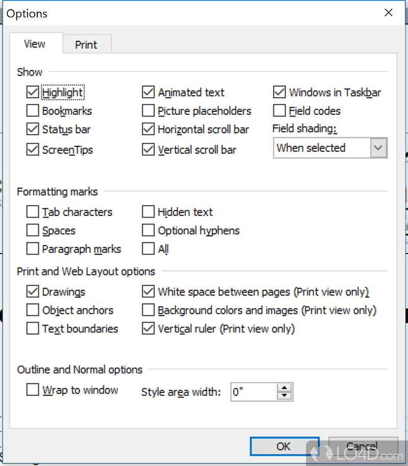 Supports DOCX files - Screenshot of Microsoft Word Viewer