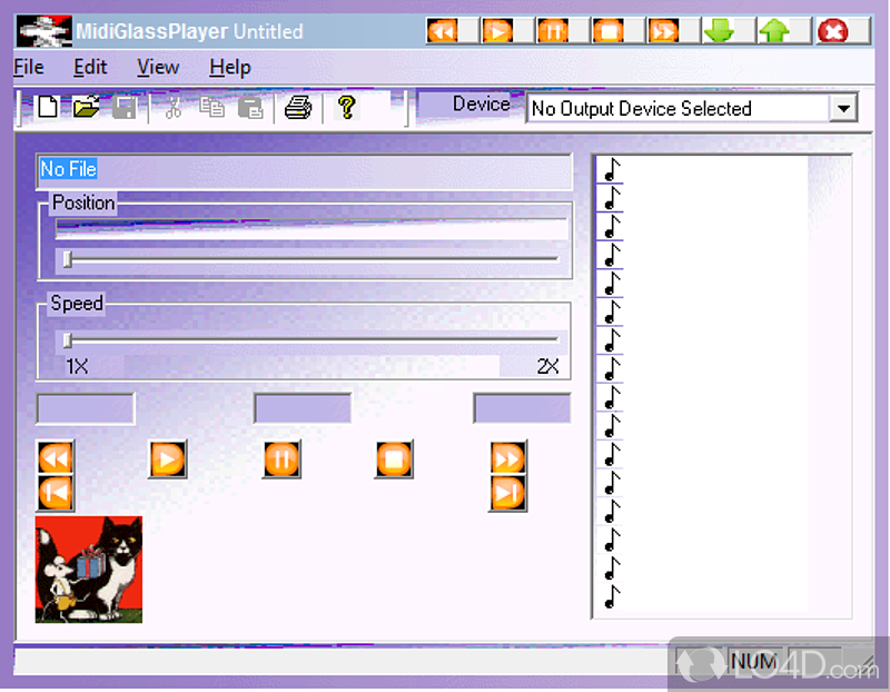 Play and edit virtually any type of MIDI file on PC - Screenshot of MidiGlassPlayer