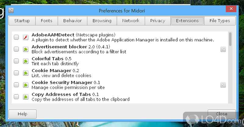 Fast and web browser with theme - Screenshot of Midori