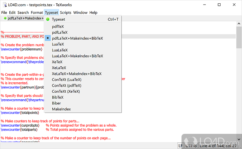 Constantly-updated implementation of TeX and LaTeX - Screenshot of MiKTeX