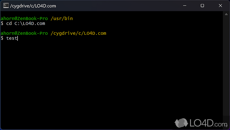 Replace PuTTY with this terminal emulator for Cygwin that features a Windows user interface without requiring any display server - Screenshot of MinTTY