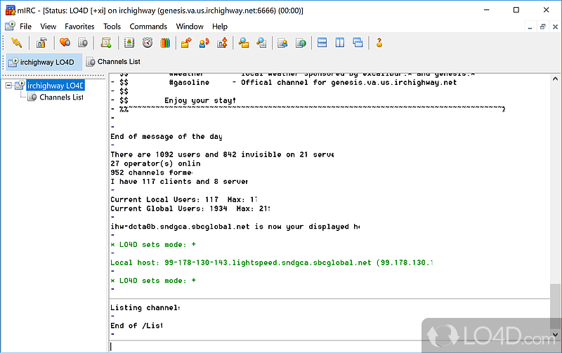 Popular chat program - Screenshot of mIRC
