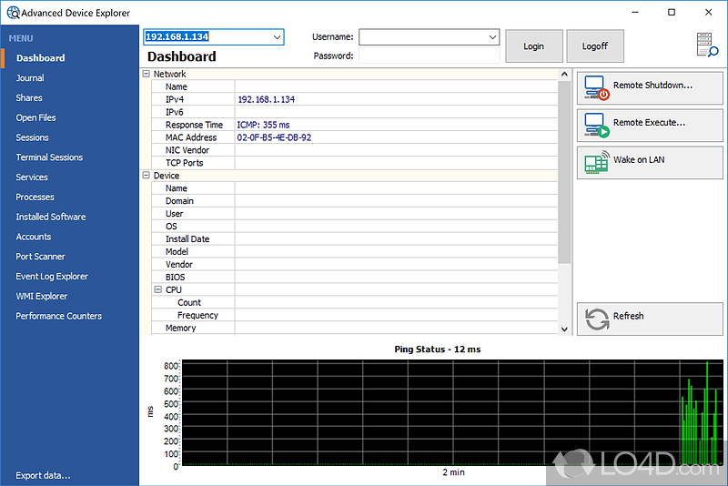 Freeware network scanning and auditing tool with advanced features - Screenshot of MiTeC Network Scanner