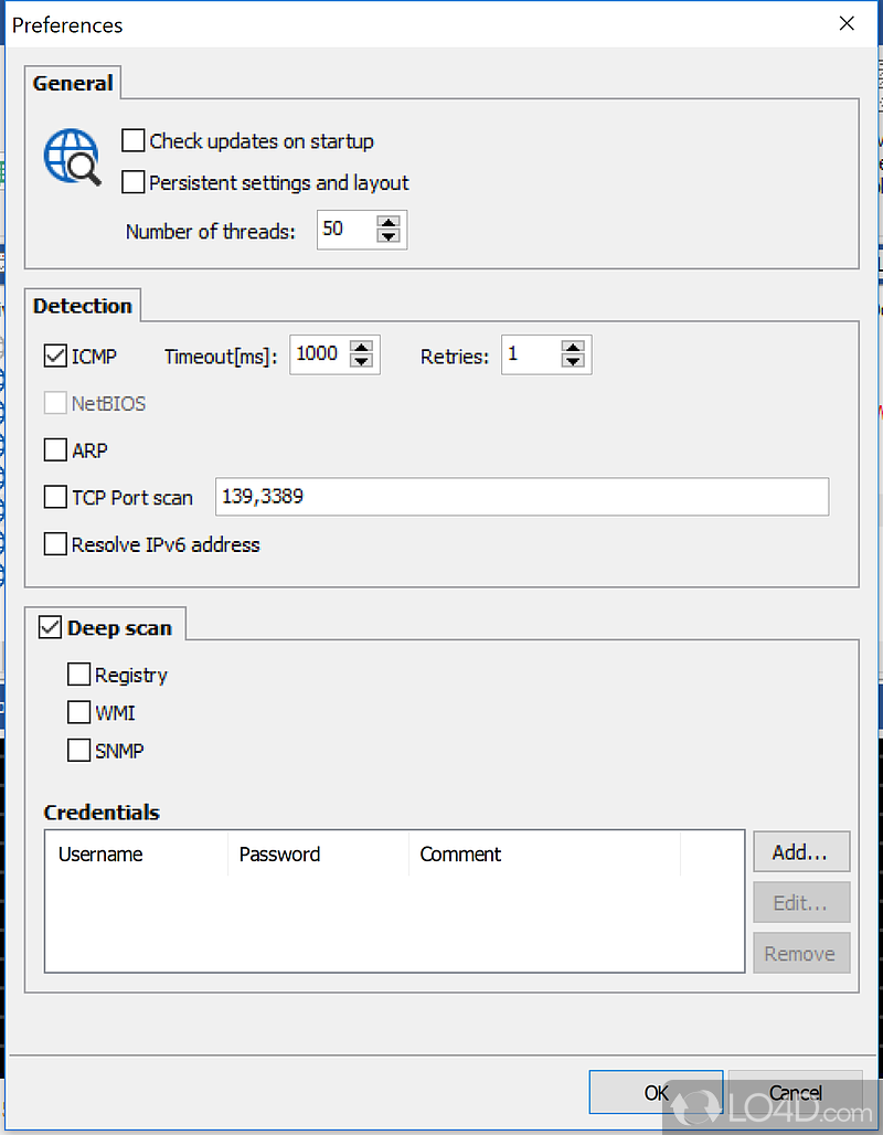 MiTeC Network Scanner: User interface - Screenshot of MiTeC Network Scanner