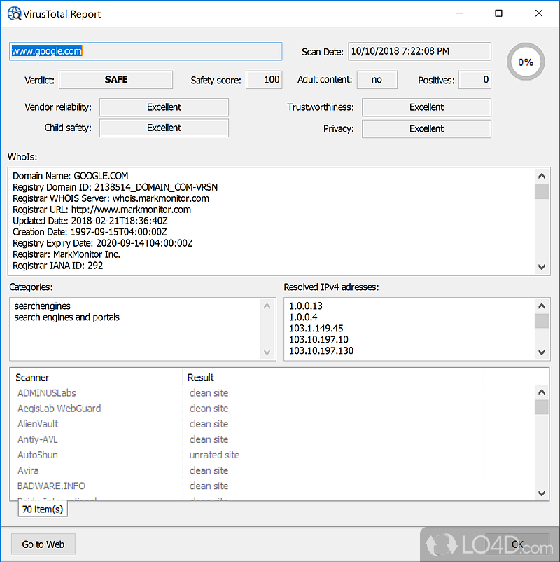 MiTeC Network Scanner screenshot