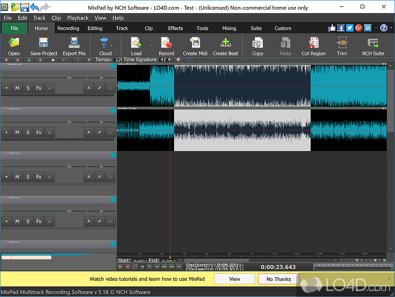 mixpad recording
