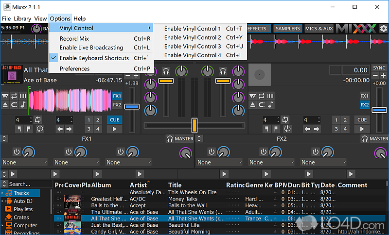 Mix music like a pro - Screenshot of Mixxx
