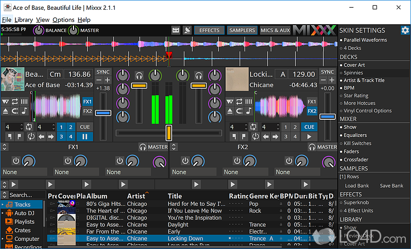 Digital DJing for all - Screenshot of Mixxx