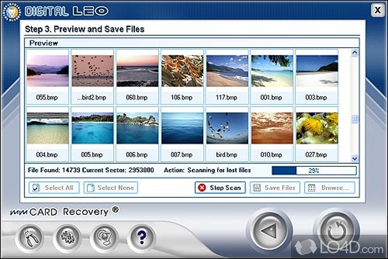 User-friendly interface and different scanning methods - Screenshot of mmCARD Recovery