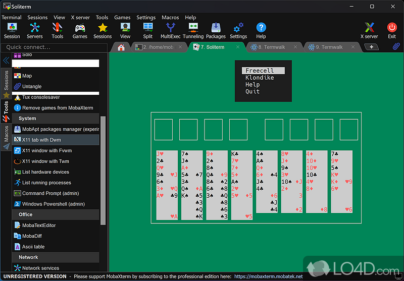 MobaXterm: USB flash drive - Screenshot of MobaXterm