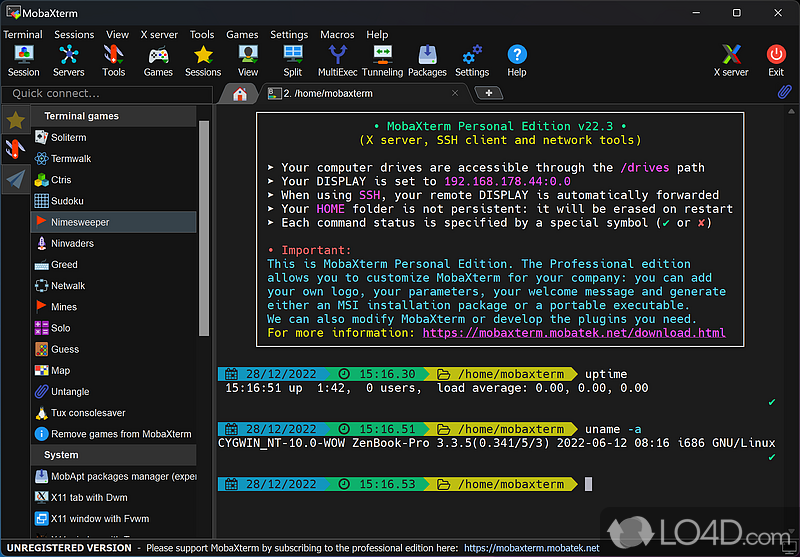Tool for network admins - Screenshot of MobaXterm