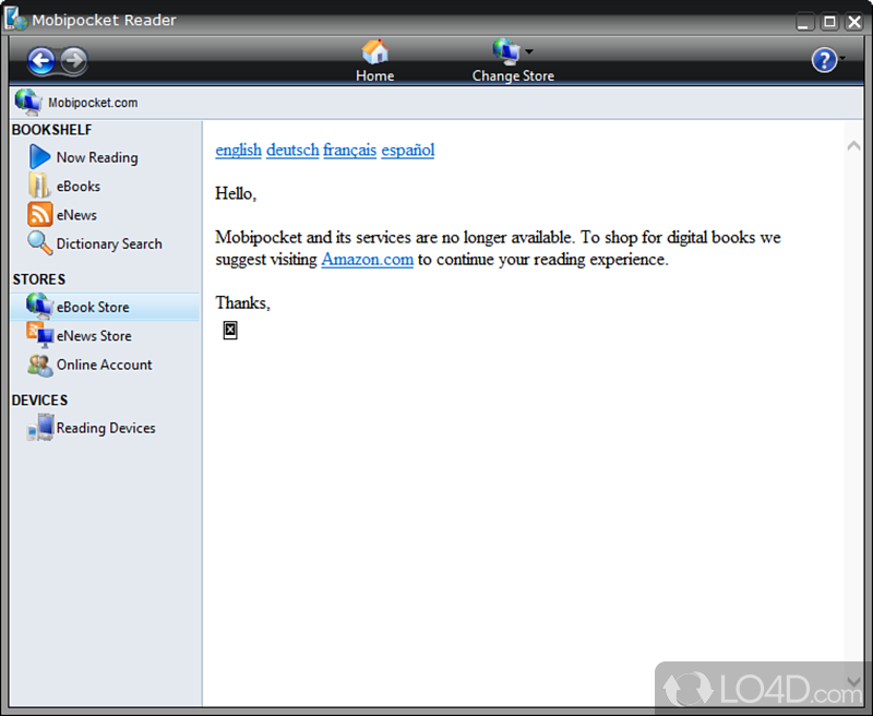 Mobipocket Reader screenshot