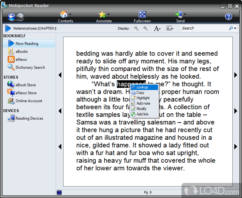 Mobipocket Reader screenshot