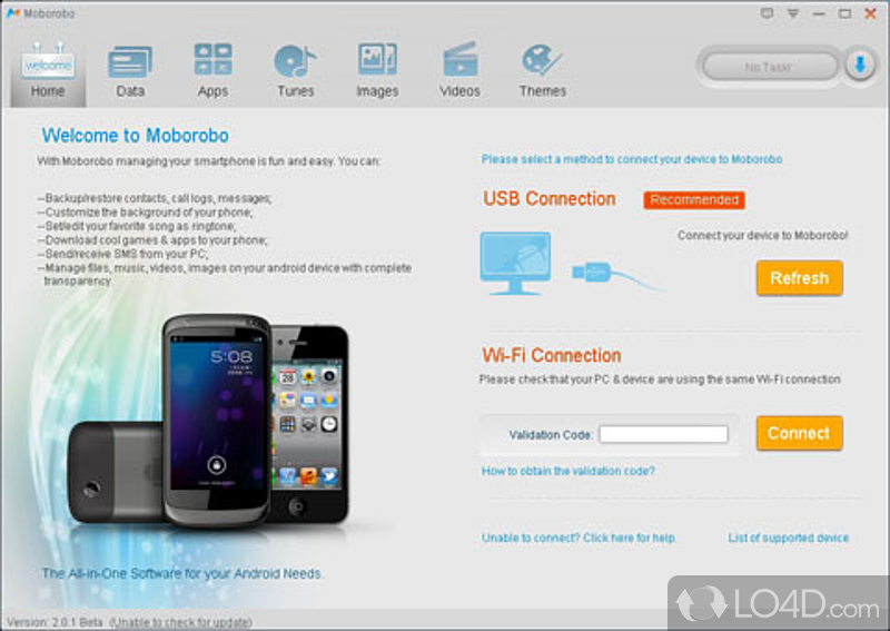 Simple-to-handle GUI and setup wizard - Screenshot of MoboMarket (Moborobo)