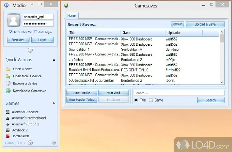 A file management tool that supports a wide variety of games - Screenshot of Modio