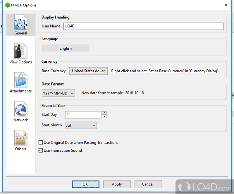 Personal finance software - Screenshot of Money Manager Ex