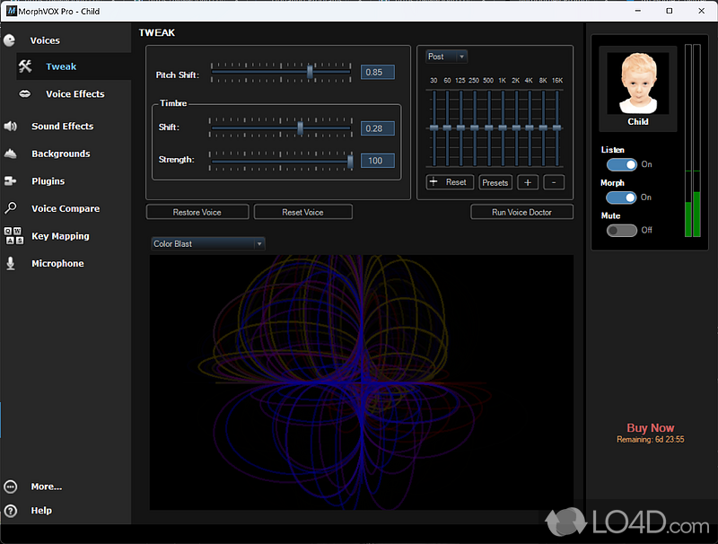 Superb voice changing algorithms - Screenshot of MorphVOX Pro