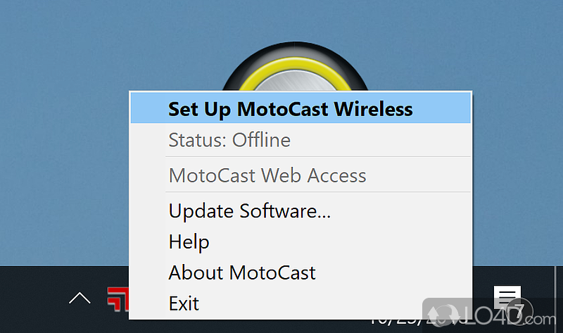 MotoCast: User interface - Screenshot of MotoCast