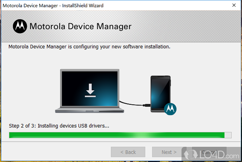 Connect your Motorola phone or tablet to your computer - Screenshot of Motorola Device Manager