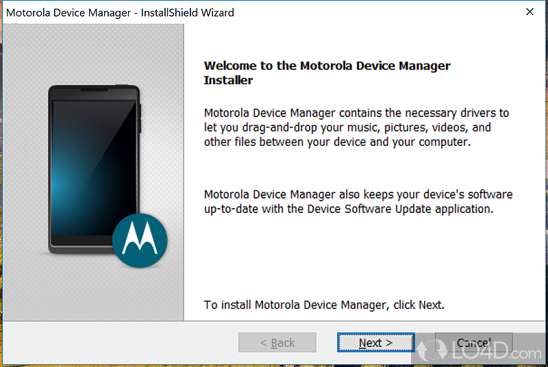 Connect Motorola device to computer easily - Screenshot of Motorola Device Manager