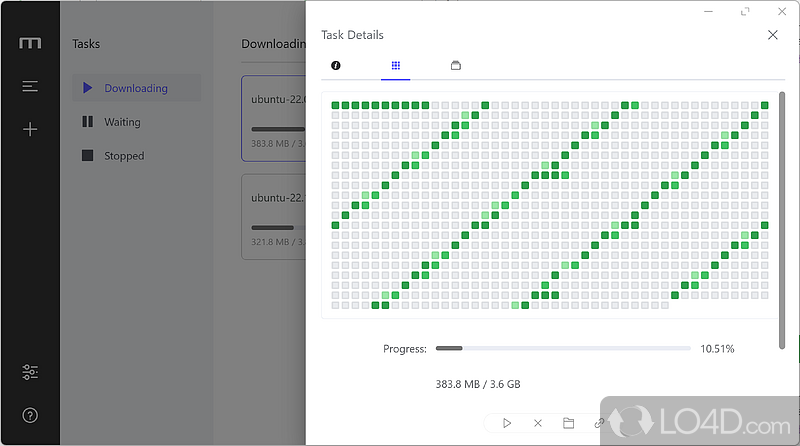 Download files in part and view the progress in the beautiful user interface - Screenshot of Motrix