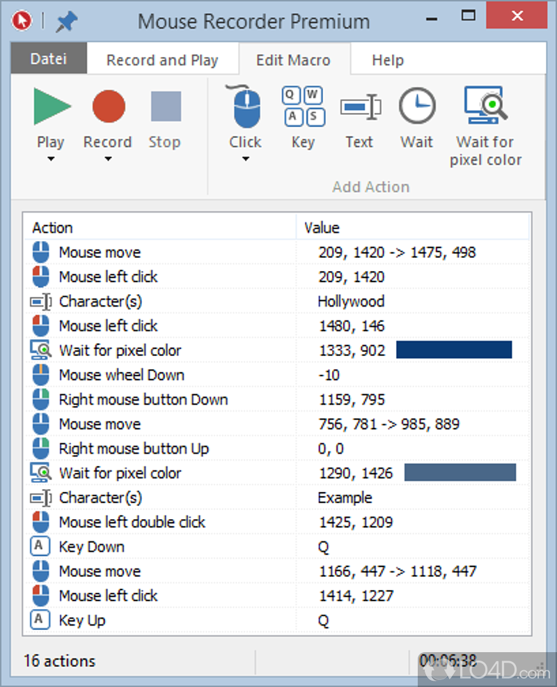 A handy automation instrument - Screenshot of Mouse Recorder Premium