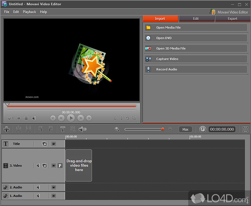 High-quality screen capturing to a video file - Screenshot of Movavi Screen Recorder