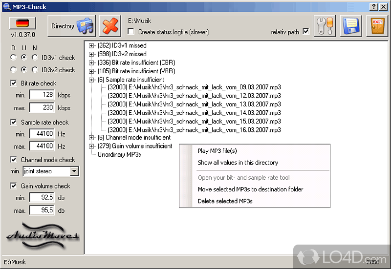 MP3-Check screenshot