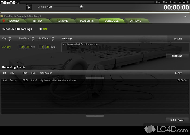 Mp3MyMP3: User interface - Screenshot of Mp3MyMP3