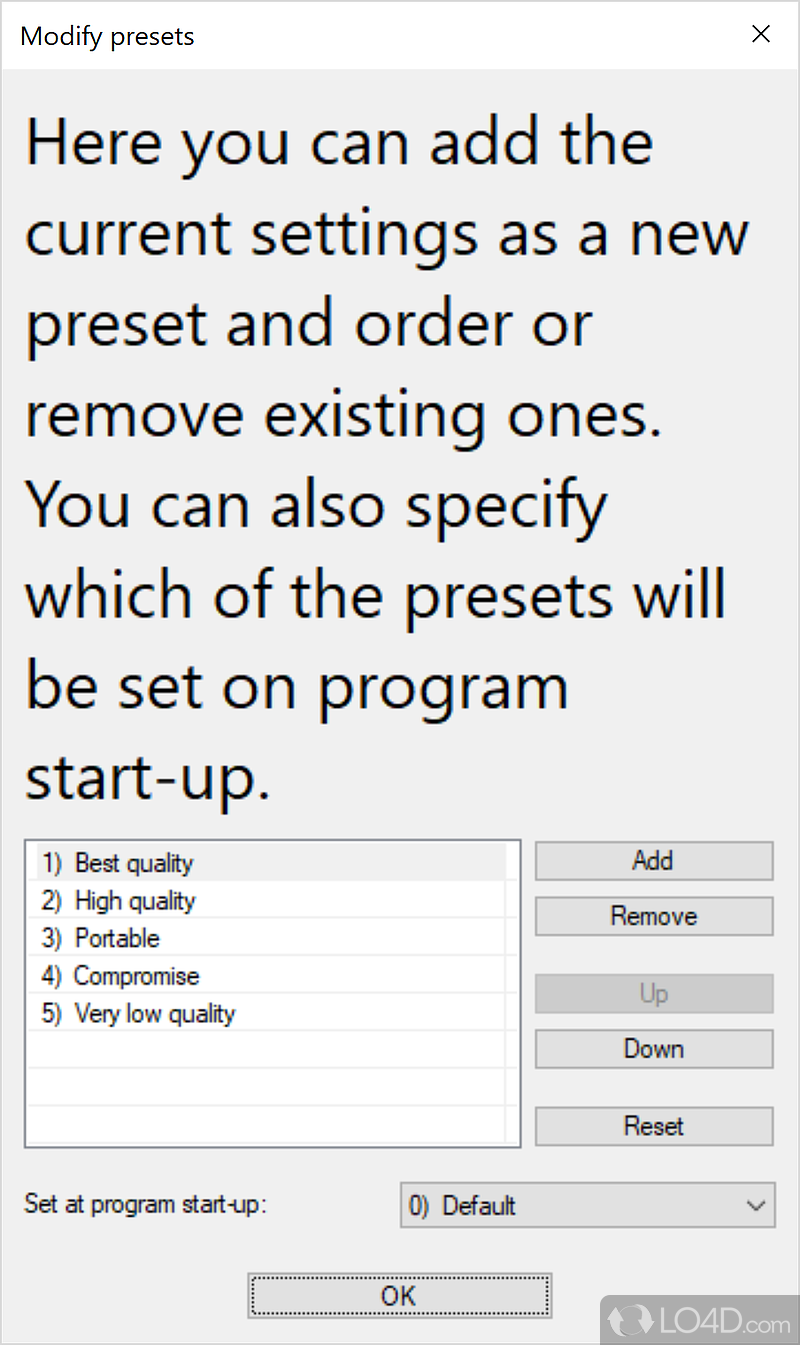 MP3 Quality Modifier: 5 presets - Screenshot of MP3 Quality Modifier