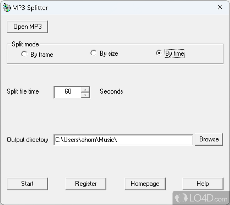 MP3 Splitter screenshot