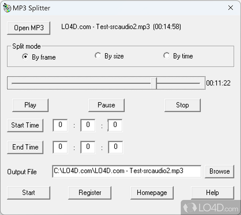 MP3 Splitter screenshot