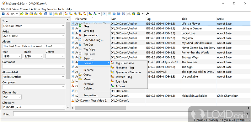 Easy-to-use tool to edit metadata of common audio formats - Screenshot of Mp3tag