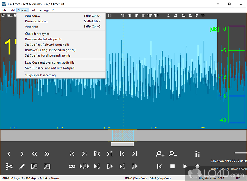 Seamless setup and clear-cut interface - Screenshot of mp3DirectCut