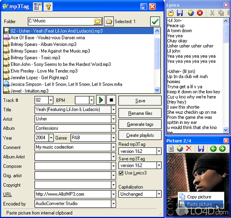 Tag editor and music organizer with extensive features - Screenshot of mp3Tag
