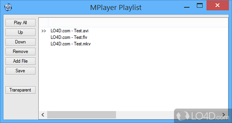 The advantages of a portable program - Screenshot of MPlayer WW
