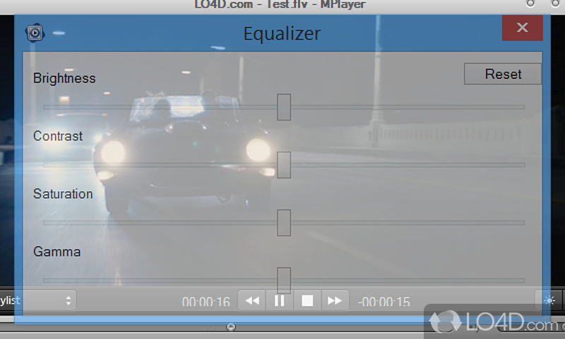 Adjust video controls and use subtitles - Screenshot of MPlayer WW
