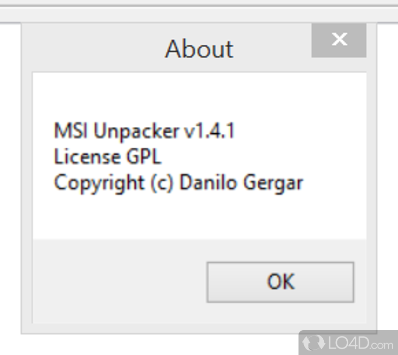 MSI Unpacker: User interface - Screenshot of MSI Unpacker