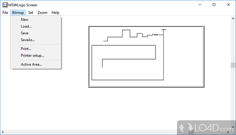 Very simple Logo programming environment - Screenshot of MSWLogo