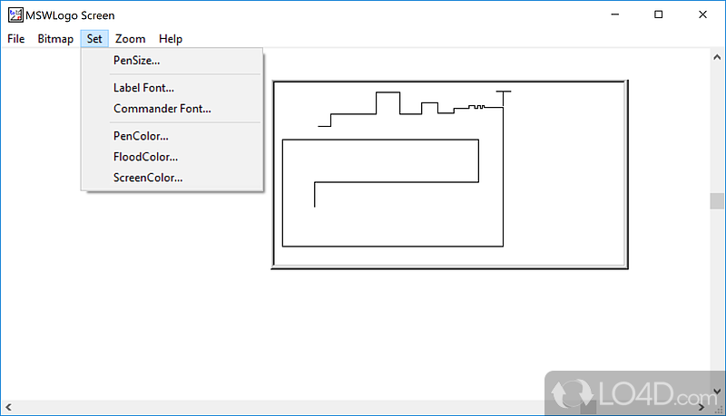 Logo-based programming environment - Screenshot of MSWLogo